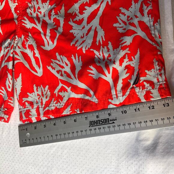 Nautica Men’s Swimming Trunk, size XL,Neon Red & Gray,Liner,Inner & Back Pockets - Picture 3 of 11